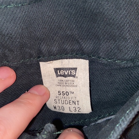 Levi’s Vintage Orange Tan Deep Forest Green Student Relaxed Fit 550 Size 30/32 - Picture 9 of 10